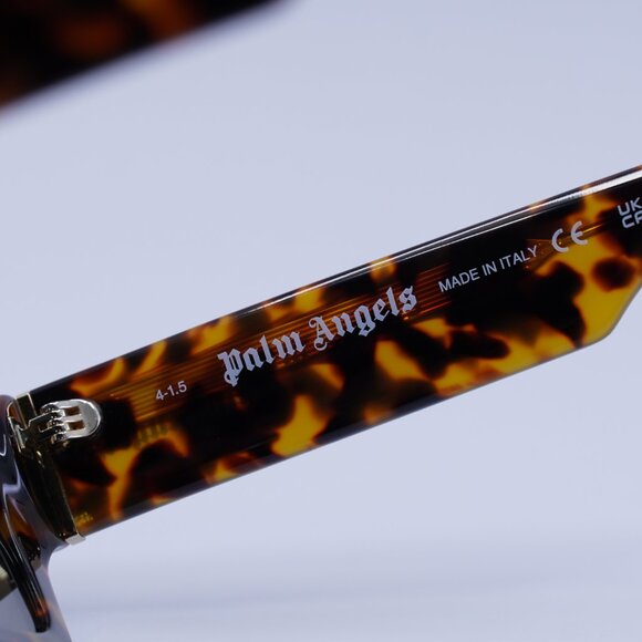 Palm Angels PERI086 HYDE 6055 Sunglasses Havana Rectangle Frame, Green Lenses - Picture 8 of 11